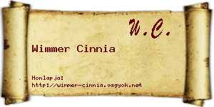 Wimmer Cinnia névjegykártya